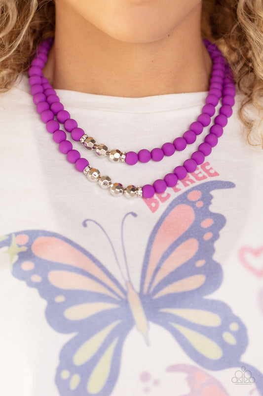2 Piece Set: Summer Splash - Purple Necklace & Dip and Dive - Purple