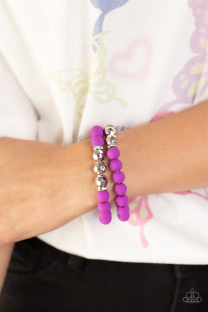 2 Piece Set: Summer Splash - Purple Necklace & Dip and Dive - Purple